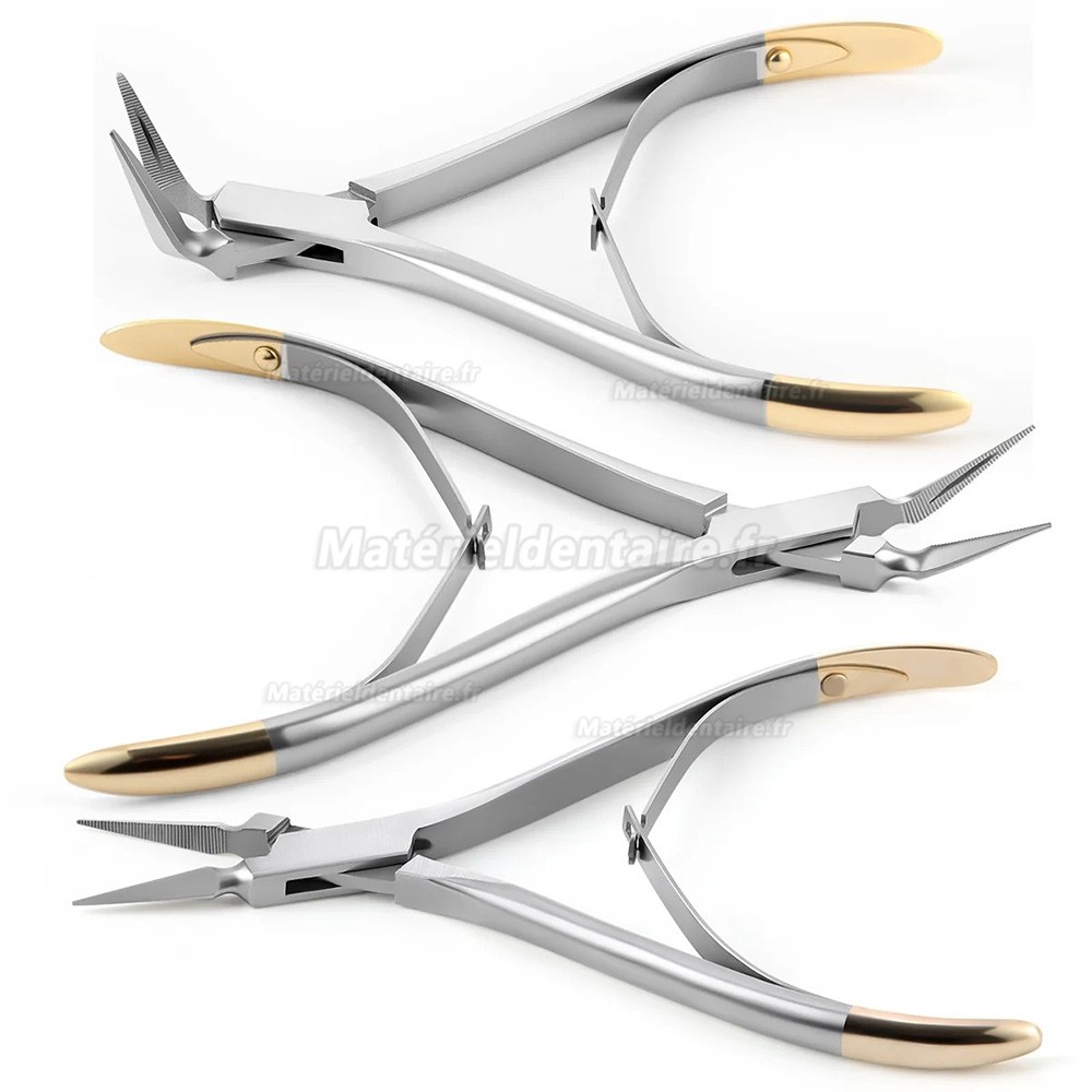 Pince à épiler pour racines résiduelles dentaires (droites/courbes 45°/90°)